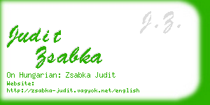 judit zsabka business card